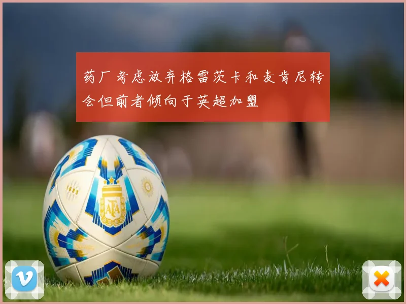 药厂考虑放弃格雷茨卡和麦肯尼转会但前者倾向于英超加盟